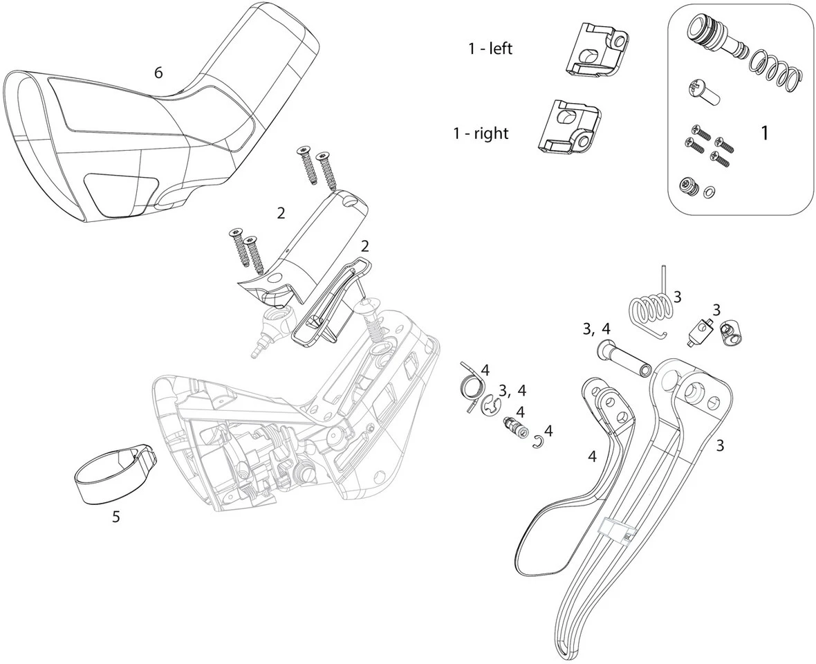 SRAM Ersatzteile Red22B1/Force22 CX1/Rival22/700B1/HRD/HRR Schaltbremshebel